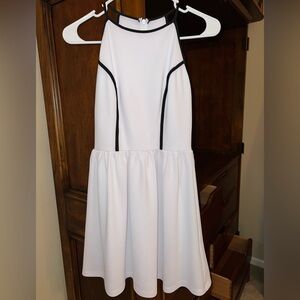 Aqua white and black dress, size small.